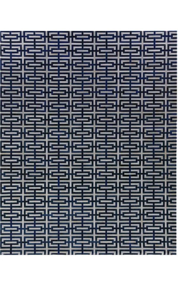 Exquisite Rugs Natural Hide Hair on Hide 2203 Navy - Ivory Area Rug