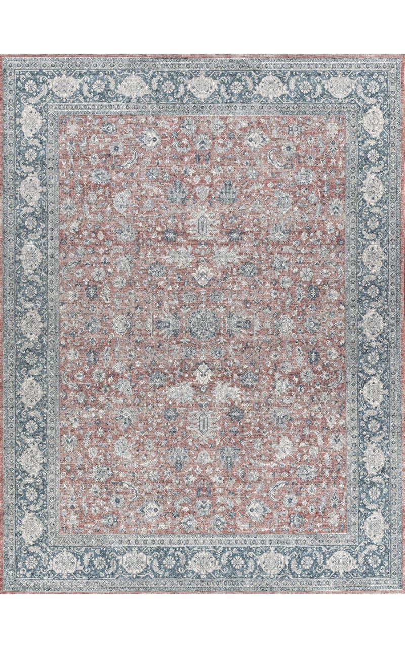 Exquisite Rugs Heritage 4622 Red-Navy Area Rug