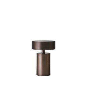 Column Table Lamp, Portable, Bronze
