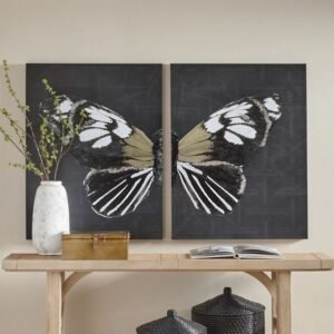 Neutral Butterfly Canvas Wall Art