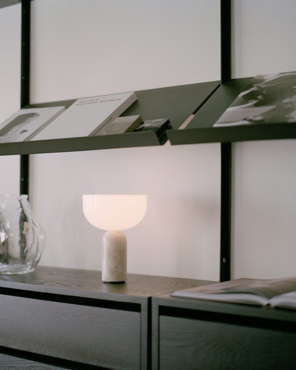 Portable Table Lamp, Kunis Breccia with White Acrylic - Image 4
