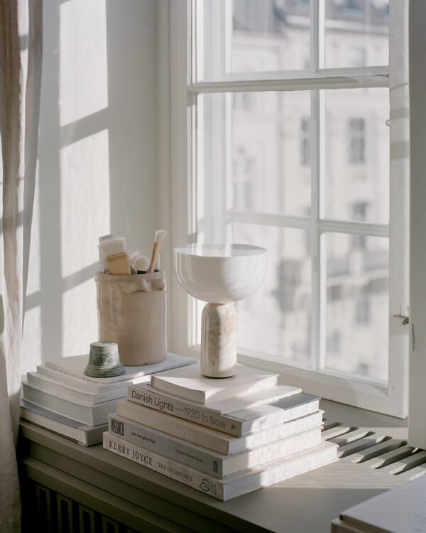 Portable Table Lamp, Kunis Breccia with White Acrylic - Image 2