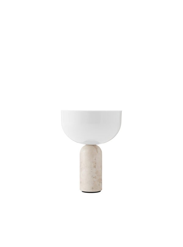 Portable Table Lamp, Kunis Breccia with White Acrylic
