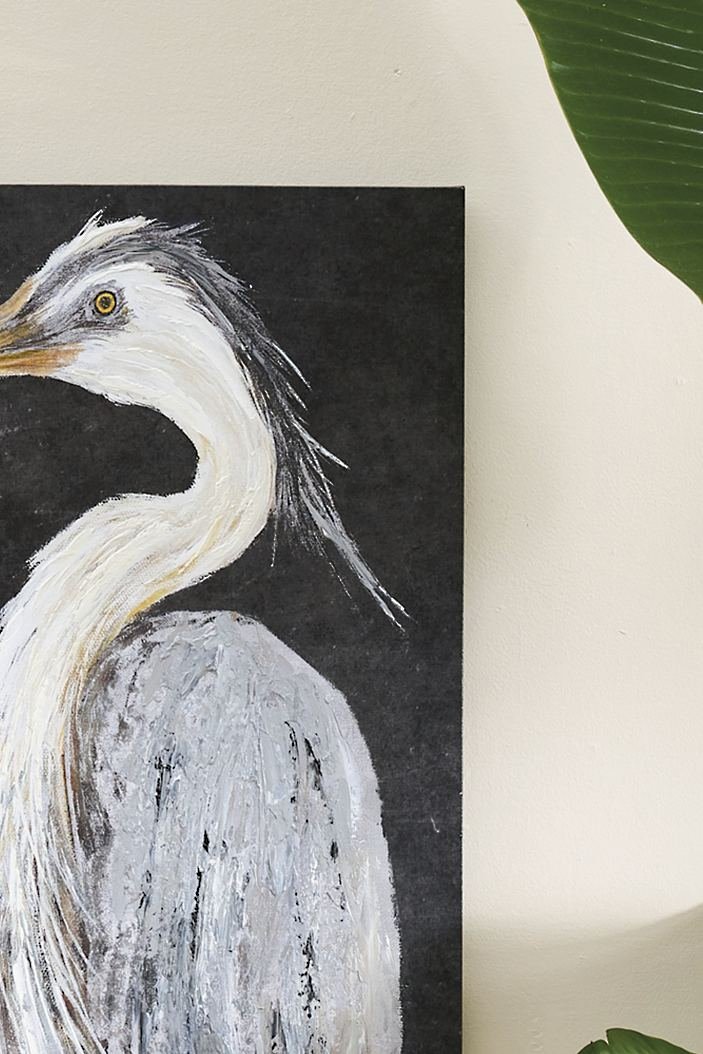 Thoughtful Heron Canvas Wall Art - Image 4