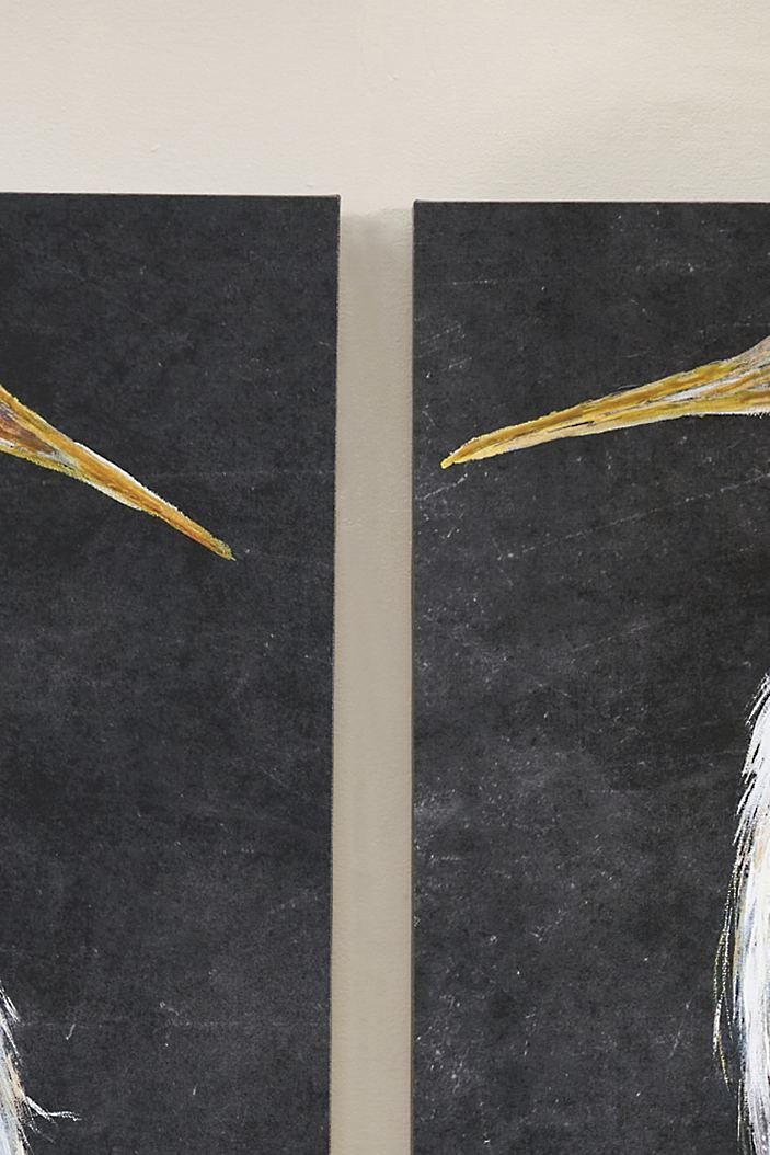 Thoughtful Heron Canvas Wall Art - Image 3